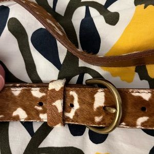 Madewell cow print belt